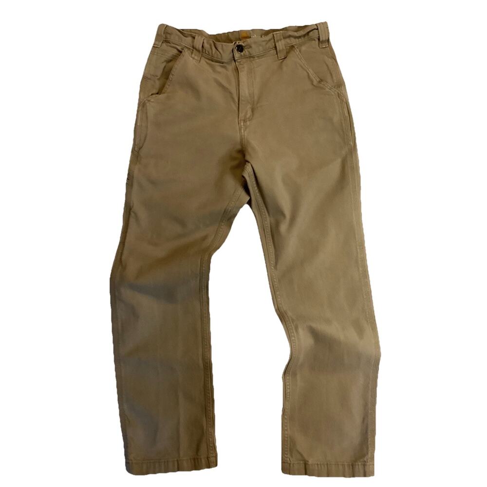 Carhartt Relaxed Fit Work Pants youth 33x30 Beige Cotton Blend 102291-253 - Picture 10 of 14